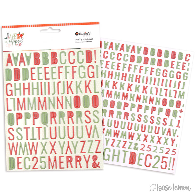 All Wrapped Up | Puffy Alphabet (2 Sheets)