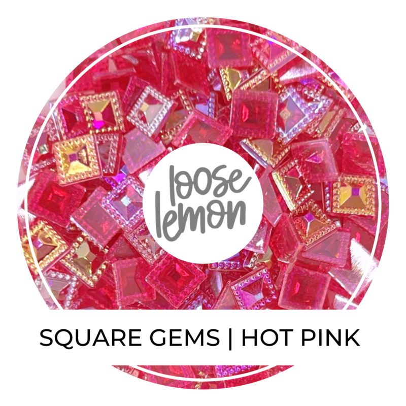 Square Gems | Hot Pink