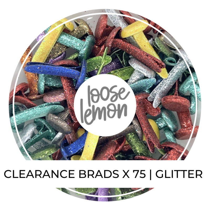 Clearance Glitter Brads X 75