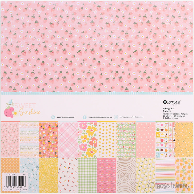 Sweet Sunshine | 12" X 12" Paper Pack ( 20 Sheets)