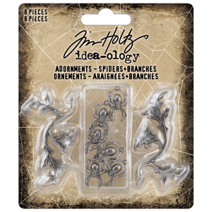 Tim Holtz Idea-Ology Adornments - Spiders + Branches (Halloween 2023)