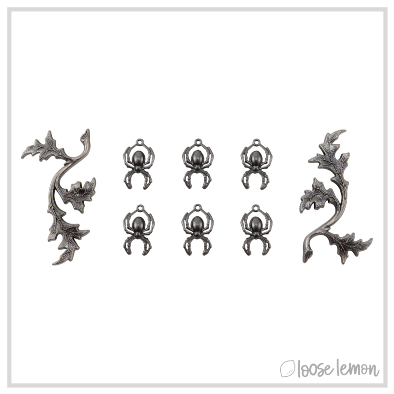 Tim Holtz Idea-Ology Adornments - Spiders + Branches (Halloween 2023)