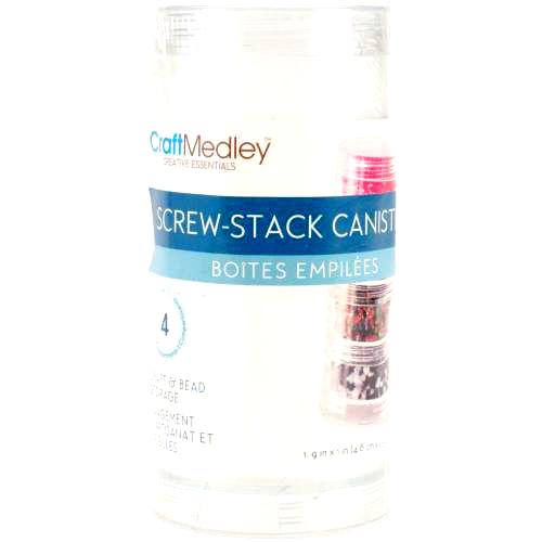Craft Medley Screw Stack Cannisters X 4