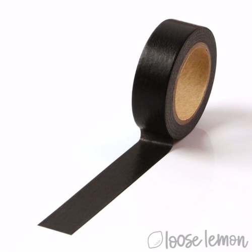 Plain Black - Washi Tape (10M)