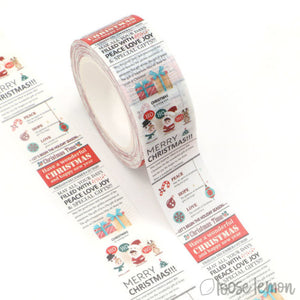 Christmas Labels- Washi Tape (10M)