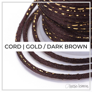Polyester Cord 4M | Gold / Dark Brown