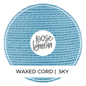 Waxed Cord | 10M Roll | Sky