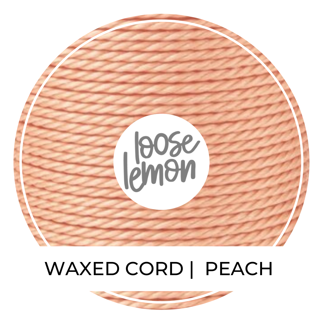 Waxed Cord | 10M Roll | Peach