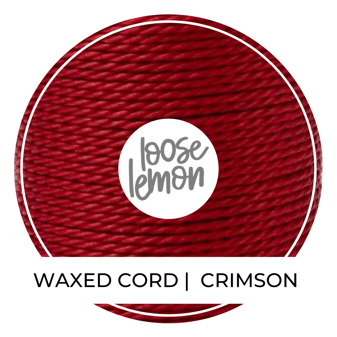 Waxed Cord | 10M Roll | Crimson
