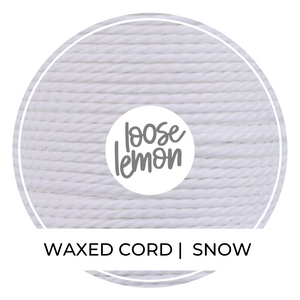 Waxed Cord | 10M Roll | Snow