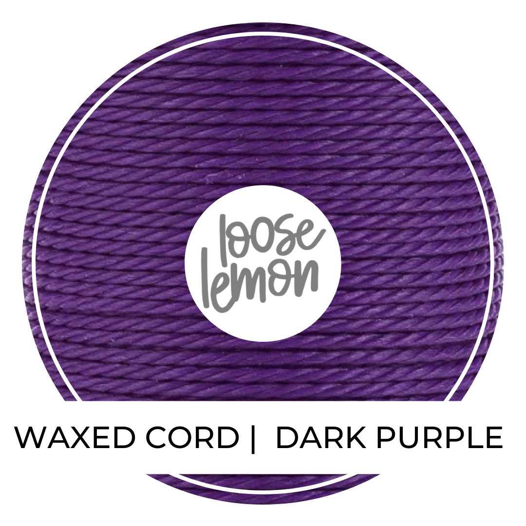 Waxed Cord | 10M Roll | Dark Purple