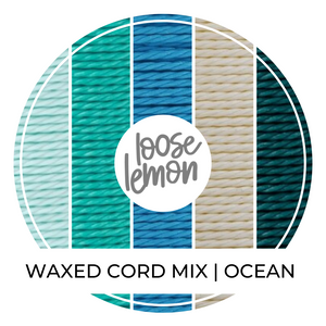 Waxed Cord Bundle | 5 X 10M Rolls | Ocean