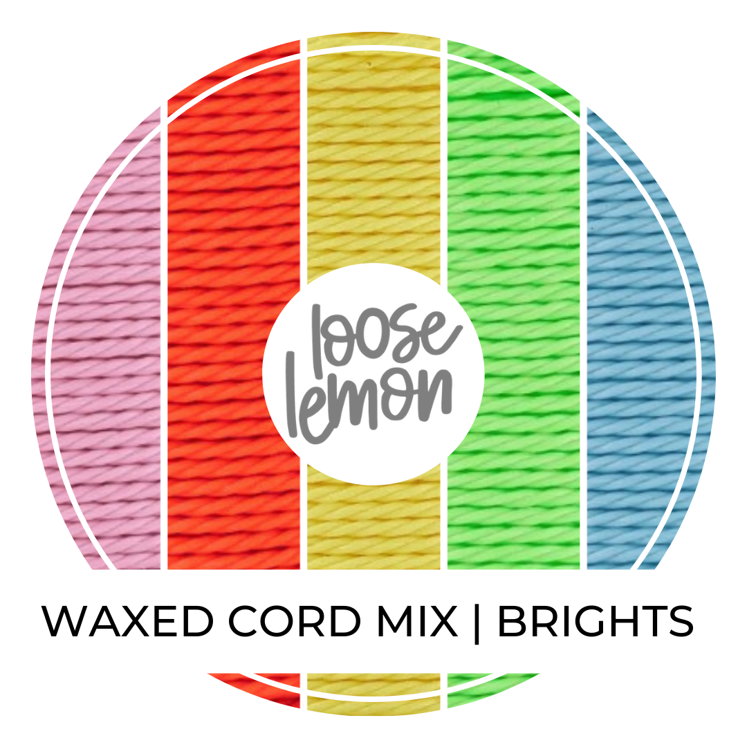 Waxed Cord Bundle | 5 X 10M Rolls | Brights