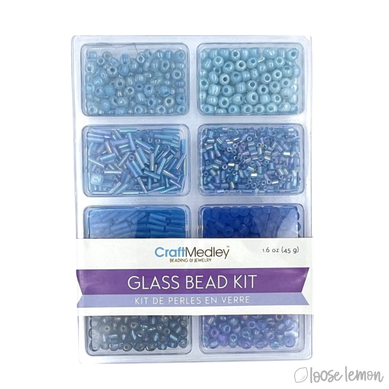 Craft Medley Glass Bead Kit | The Blues