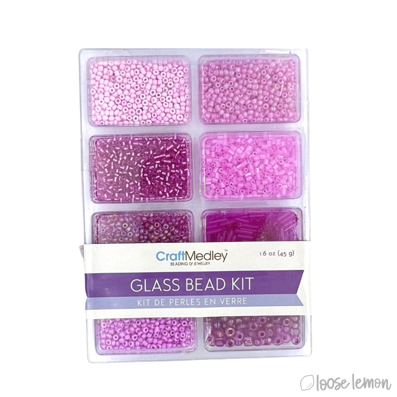 Craft Medley Glass Bead Kit | Blush