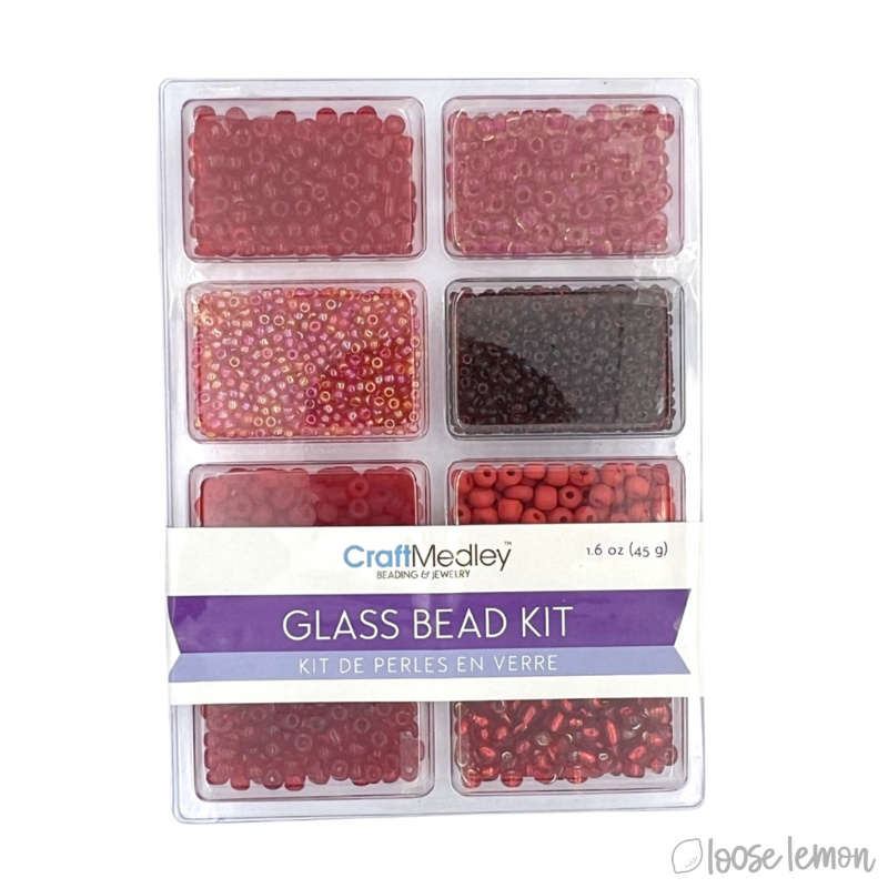 Craft Medley Glass Bead Kit | Rouge