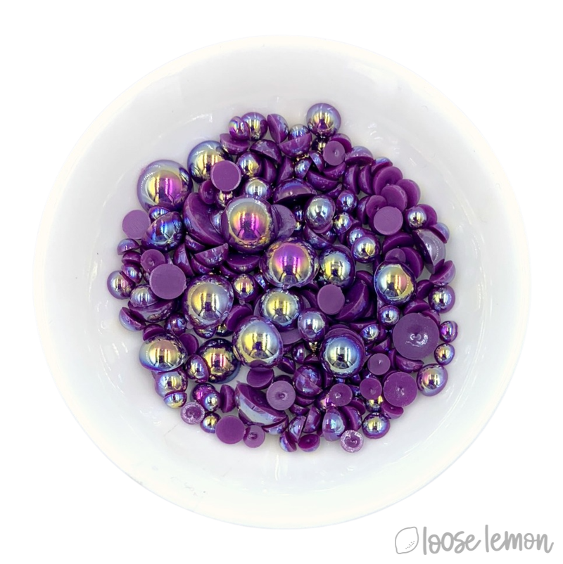 Mirror Pearls | Grape (Mixed Sizes)