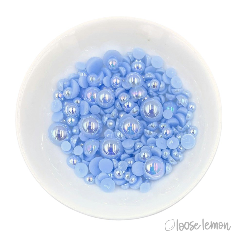Mirror Pearls | Sky (Mixed Sizes)