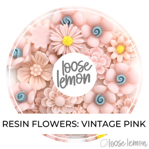 Single Colour Resin Flowers | Vintage Pink
