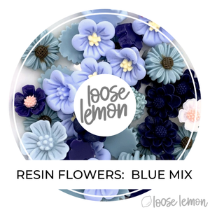 Mixed Resin Flowers | Blue