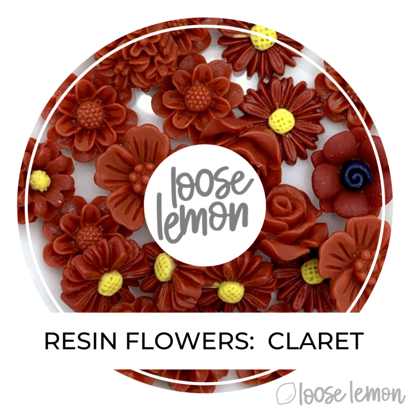 Single Colour Resin Flowers | Claret