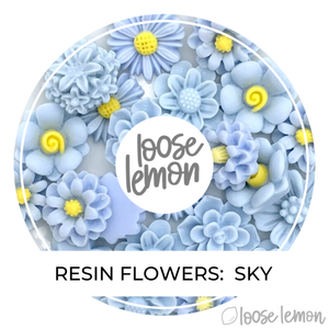 Single Colour Resin Flowers | Sky