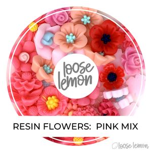 Mixed Resin Flowers | Pink