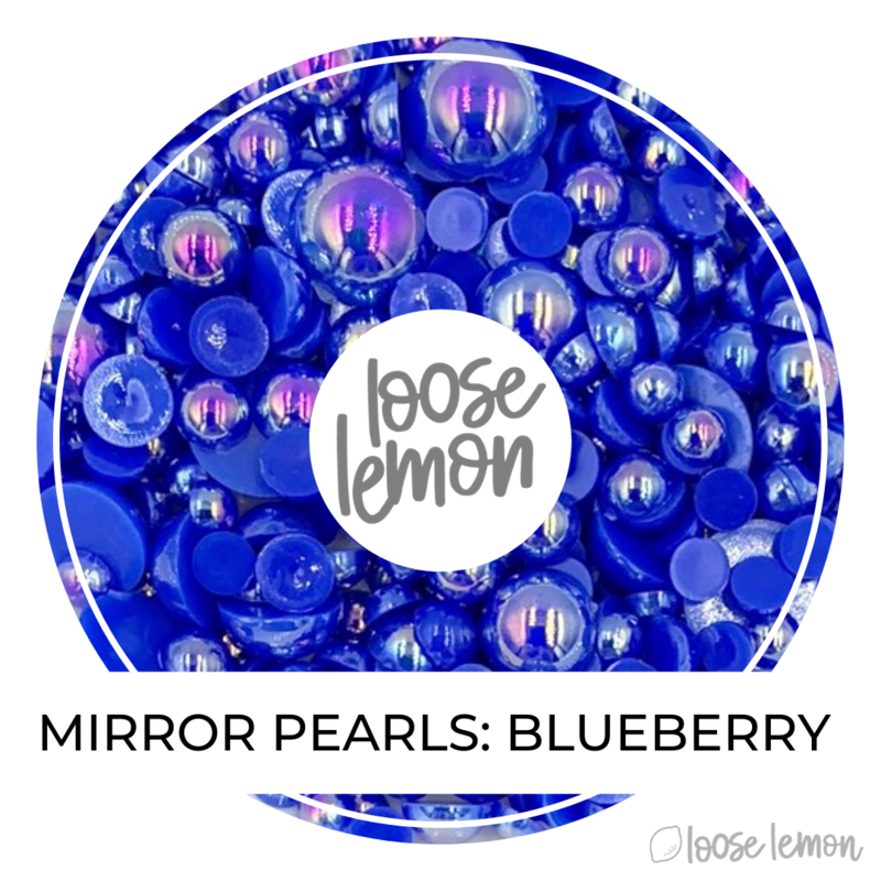 Mirror Pearls | Blueberry (Mixed Sizes)