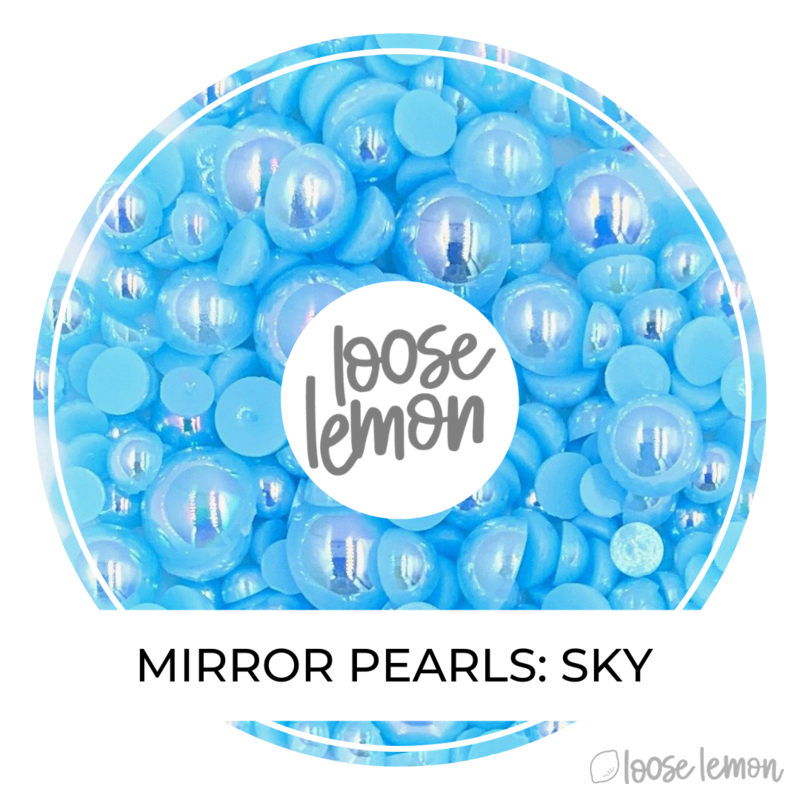 Mirror Pearls | Sky (Mixed Sizes)