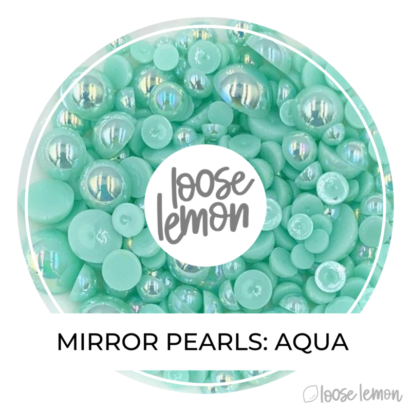 Mirror Pearls | Aqua (Mixed Sizes)
