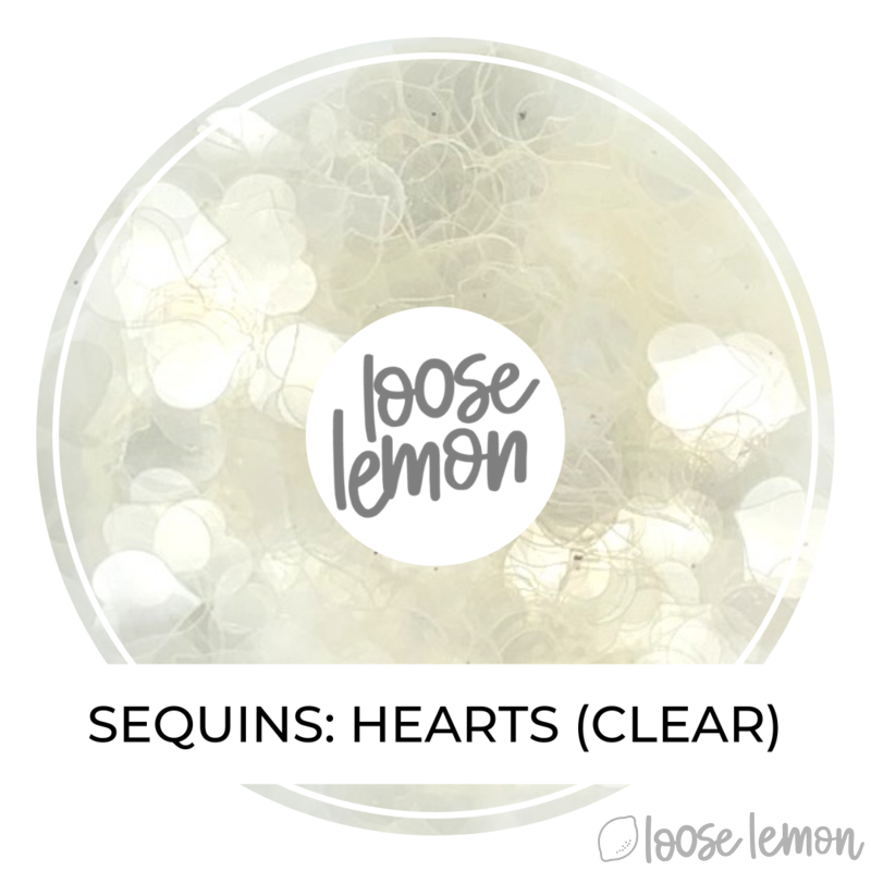 Sequins | Hearts (Completely Clear)