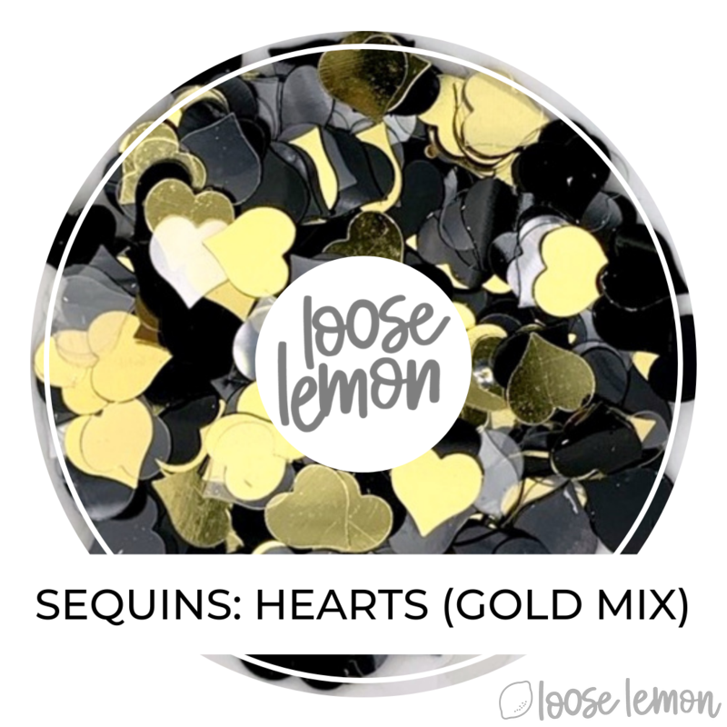 Sequins | Hearts (Gold Mix)