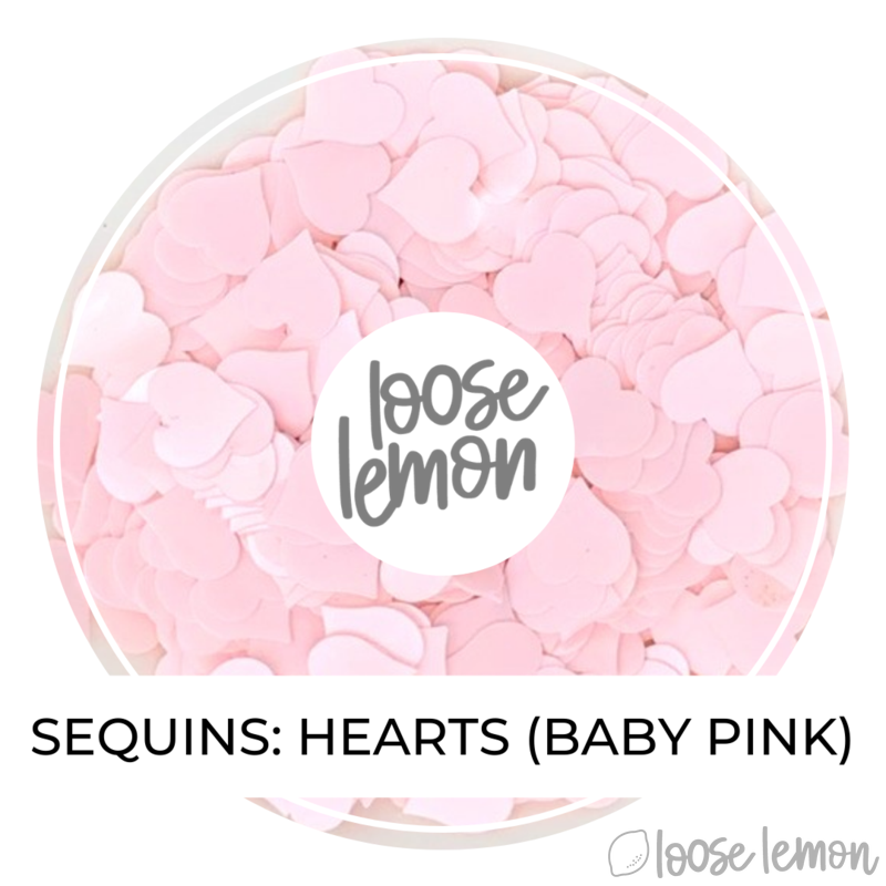 Sequins | Hearts (Baby Pink)