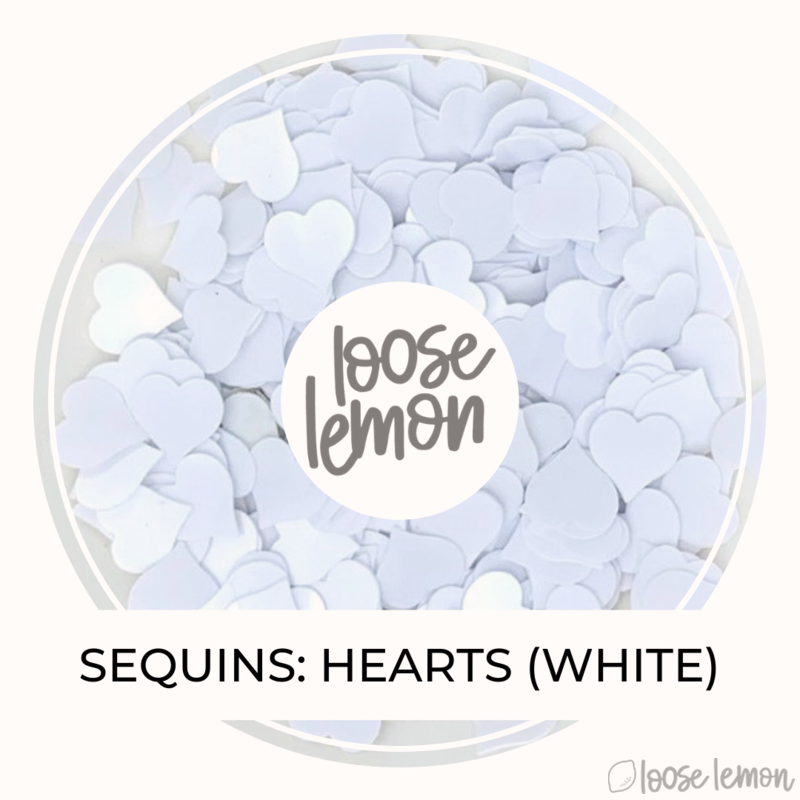 Sequins | Hearts (Bright White)