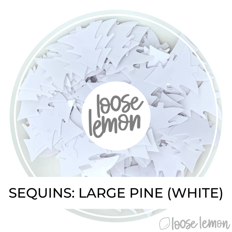 Sequins | Large Pine (White)