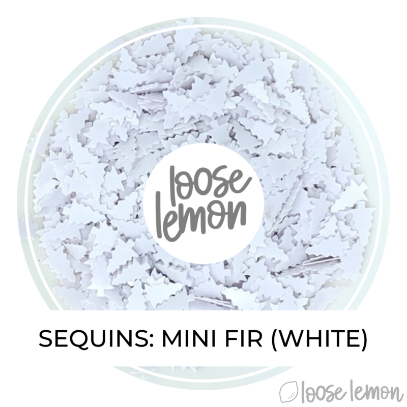 Sequins | Mini Fir (Bright White)