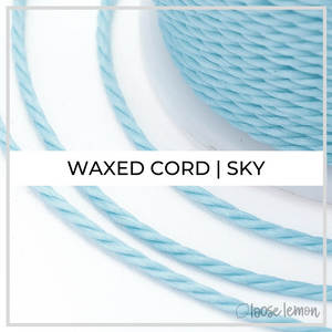 Waxed Cord | 10M Roll | Sky