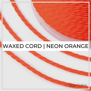 Waxed Cord | 10M Roll | Neon Orange