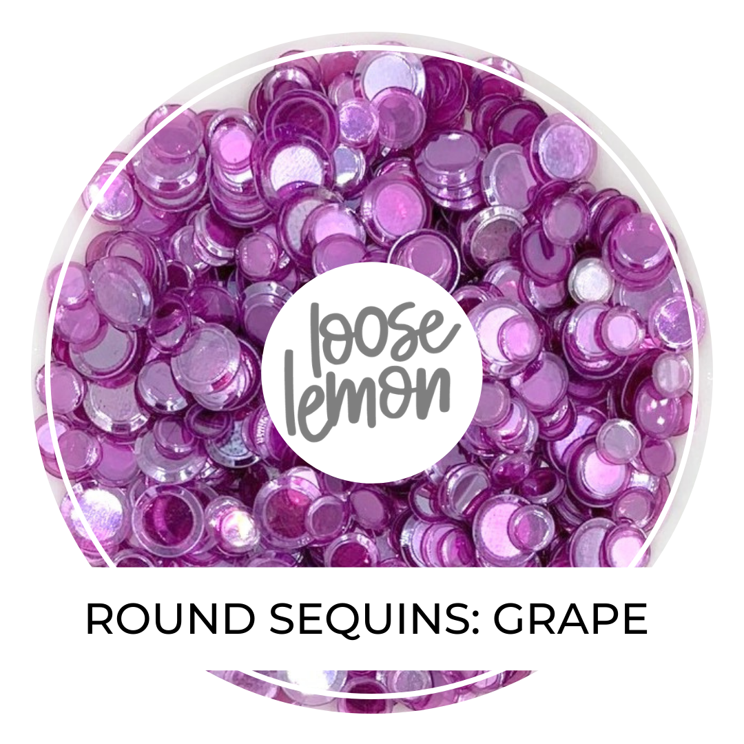 Round Sequins | Grape (Mixed Size)