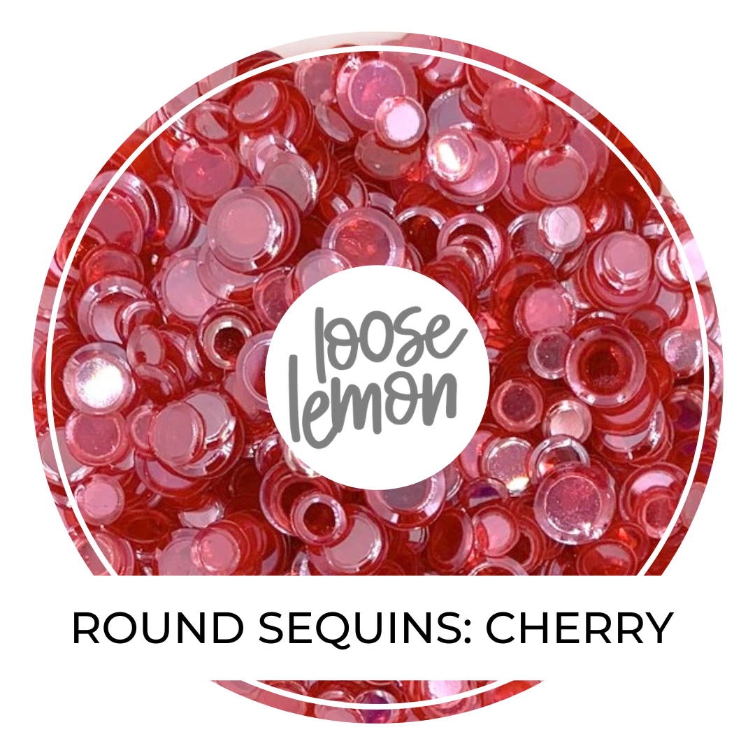 Round Sequins | Cherry (Mixed Size)