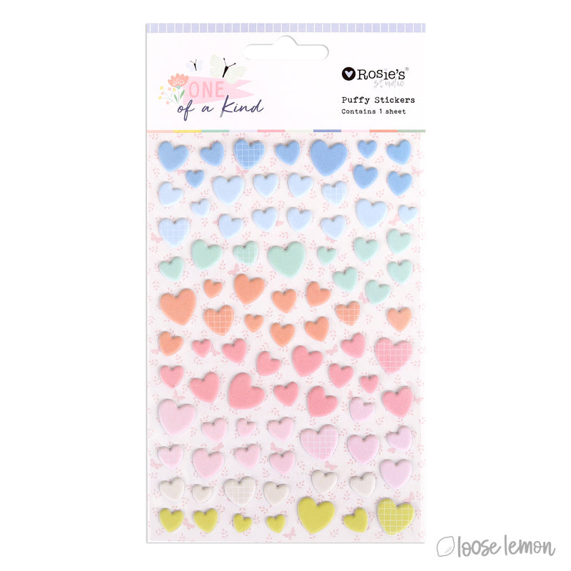 One Of A Kind | Puffy Stickers Hearts