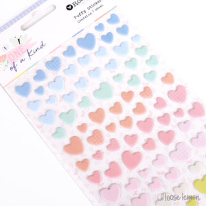 One Of A Kind | Puffy Stickers Hearts