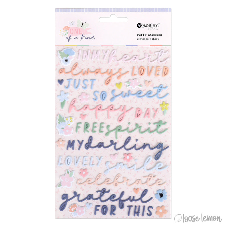 One Of A Kind | Puffy Stickers Sentiments