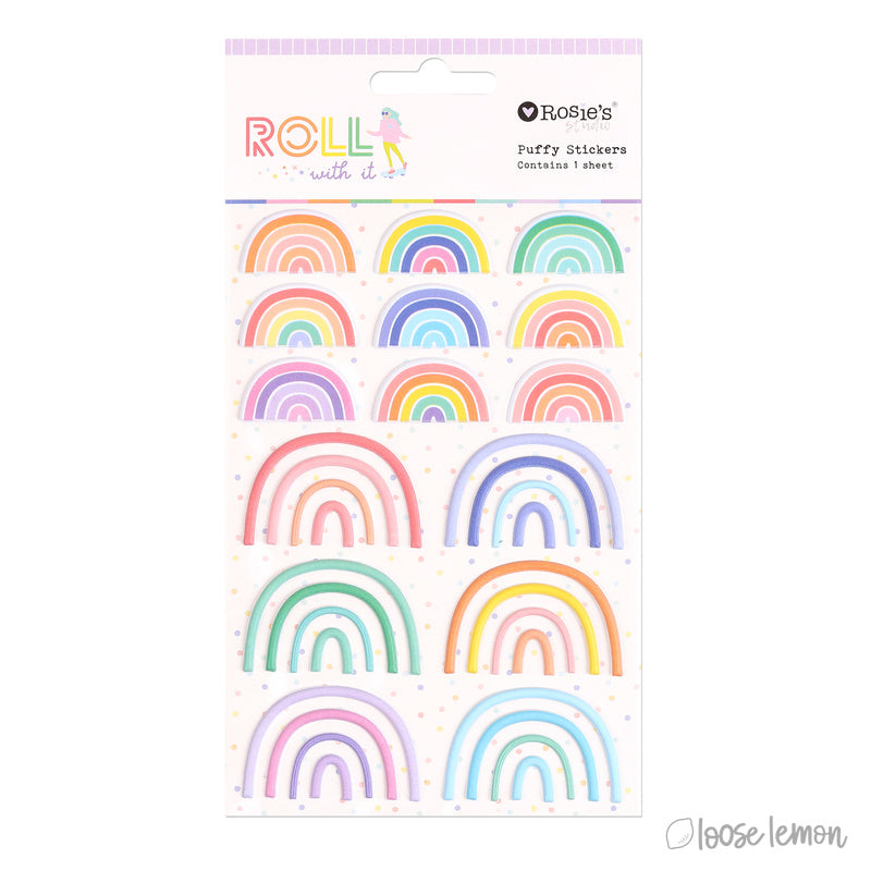 Roll With It | Puffy Rainbow Stickers