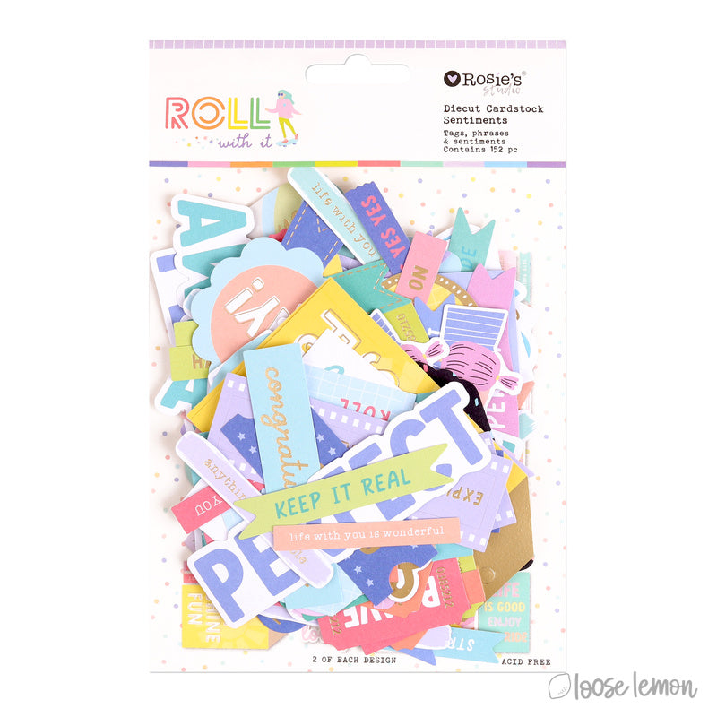 Roll With It | Diecut Sentiments (152 Pieces)