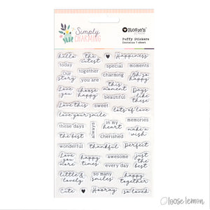 Simply Charming | Puffy Stickers Mini Sentiments