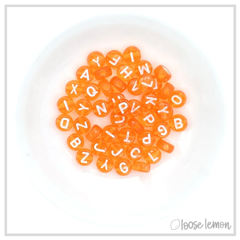 Letter Beads | Orange