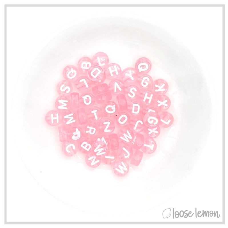 Letter Beads | Baby Pink