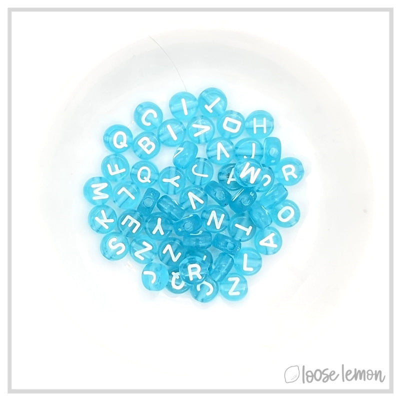 Letter Beads | Aqua
