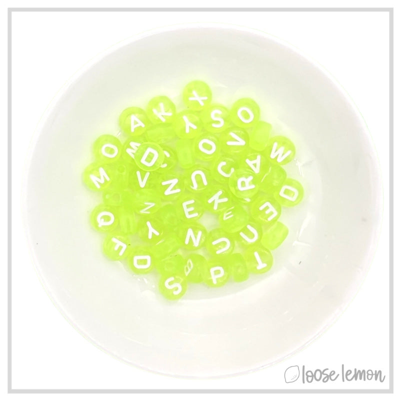 Letter Beads | Lime